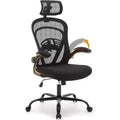 Chaise de bureau ergonomique, chaise de bureau d'ordinateur confortable avec accoudoirs relevables, chaise de jeu confortable avec support lombaire pour chambre à coucher, bureau, étudiant, siège large