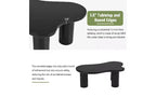 Table basse TUYOHW en MDF en forme de nuage avec bord arrondi, pieds cylindriques épais, table d'appoint irrégulière à 3 pieds robustes pour le salon