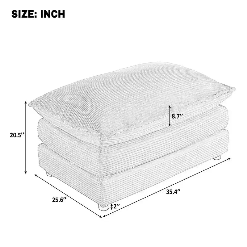 MAYEERTY Pouf bi-couche 35,4 pour salon, chambre, marron foncé