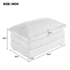 MAYEERTY Pouf bi-couche 35,4 pour salon, chambre, marron foncé