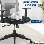 Fauteuil de bureau ergonomique, Chaise de bureau réglable en maille avec support lombaire, Chaise de direction pivotante sur roulettes pour la maison, le bureau et les jeux