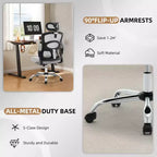 Chaise de bureau ergonomique Chaise de bureau à dossier haut en maille avec appui-tête réglable et roulettes Chaise pivotante pour la maison/le bureau/la salle de jeux