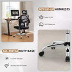Chaise de bureau ergonomique à dossier haut en maille avec appui-tête réglable, chaise de bureau pivotante à roulettes pour la maison et la salle de jeux