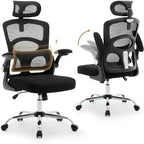 Ergonomic Office Chair High Back Mesh Computer Chair with Adjustable Headrest, Swivel Rolling Desk Chair for Home Office and Gaming Room