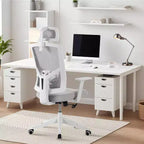 Chaise de bureau ergonomique en maille | Appui-tête rembourré et roulettes | Chaise de jeu/bureau pour salle d'e-sport, bureau, chambre