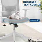 Chaise de bureau ergonomique en maille | Appui-tête rembourré et roulettes | Chaise de jeu/bureau pour salle d'e-sport, bureau, chambre