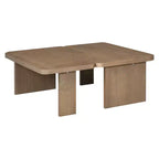 Ensemble de tables basses, design minimaliste rectangulaire, table combinée en bois polyvalente pour le bureau et le salon