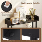 Costway Étagère 5 Niveaux 1/2 PCS, Bibliothèque Ouverte avec Kit Anti-Basculement, Meuble de Rangement pour Salon Noir/Brun Rustique et Noir