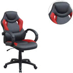 Chaise de jeu pivotante TUYOHW avec hauteur réglable et roulettes, chaise de bureau ergonomique pour jeux vidéo pour le bureau et la maison, chaise de loisirs rembourrée