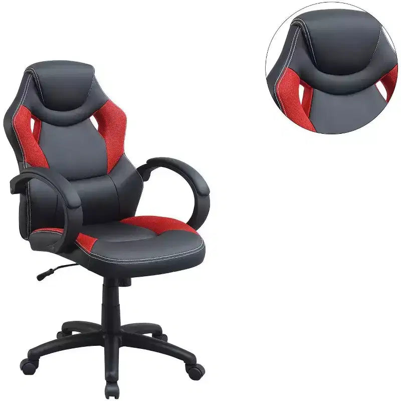 Chaise de jeu pivotante TUYOHW avec hauteur réglable et roulettes, chaise de bureau ergonomique pour jeux vidéo pour le bureau et la maison, chaise de loisirs rembourrée