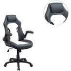 Chaise de jeu pivotante TUYOHW avec hauteur réglable et roulettes, chaise de bureau ergonomique pour jeux vidéo pour le bureau et la maison, chaise de loisirs rembourrée
