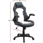 Chaise de jeu pivotante TUYOHW avec hauteur réglable et roulettes, chaise de bureau ergonomique pour jeux vidéo pour le bureau et la maison, chaise de loisirs rembourrée