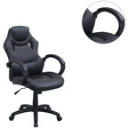 Chaise de jeu pivotante TUYOHW avec hauteur réglable et roulettes, chaise de bureau ergonomique pour jeux vidéo pour le bureau et la maison, chaise de loisirs rembourrée