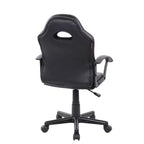 Chaise de jeu ergonomique TUYOHW pour enfants, pivotante à 360° avec roulettes, chaise d'ordinateur noire/rouge pour bureau et maison, chaise de loisirs polyvalente, noir/rouge