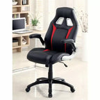 Chaise de jeu ergonomique réglable TUYOHW, chaise pivotante à 360° avec roulettes, chaise d'ordinateur noire/rouge pour le bureau et la maison, chaise de loisirs polyvalente