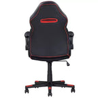 TUYOHW Chaise de jeu ergonomique réglable Chaise pivotante à 360° avec roulettes, Chaise d'ordinateur noir/rouge pour le bureau et la maison, Chaise de loisirs polyvalente, Noir/Rouge
