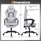 Chaise de bureau Costway réglable en hauteur avec appui-tête, soutien lombaire, accoudoirs synchronisés Noir/Gris