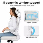 Chaise de bureau ergonomique en maille TUYOHW avec support lombaire réglable, appui-tête et accoudoirs relevables, chaise de bureau à domicile pour l'étude, salle de jeux
