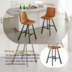TUYOHW 26H Tabourets de bar élégants avec dossier ergonomique, lot de 2, tabourets de bar hauteur comptoir pour îlot de cuisine, cadre en métal robuste, capacité de 136 kg