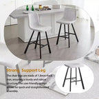 TUYOHW 26H Tabourets de bar élégants avec dossier ergonomique, lot de 2, tabourets de bar hauteur comptoir pour îlot de cuisine, cadre en métal robuste, capacité de 136 kg