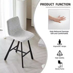 TUYOHW 26H Tabourets de bar élégants avec dossier ergonomique, lot de 2, tabourets de bar hauteur comptoir pour îlot de cuisine, cadre en métal robuste, capacité de 136 kg