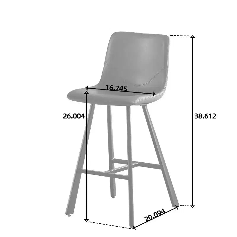 TUYOHW 26H Tabourets de bar élégants avec dossier ergonomique, lot de 2, tabourets de bar hauteur comptoir pour îlot de cuisine, cadre en métal robuste, capacité de 136 kg