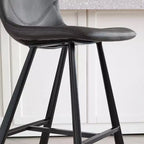 TUYOHW 26H Tabourets de bar élégants avec dossier ergonomique, lot de 2, tabourets de bar hauteur comptoir pour îlot de cuisine, cadre en métal robuste, capacité de 136 kg
