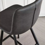 TUYOHW 26H Tabourets de bar élégants avec dossier ergonomique, lot de 2, tabourets de bar hauteur comptoir pour îlot de cuisine, cadre en métal robuste, capacité de 136 kg