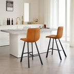 TUYOHW 26H Tabourets de bar élégants avec dossier ergonomique, lot de 2, tabourets de bar hauteur comptoir pour îlot de cuisine, cadre en métal robuste, capacité de 136 kg