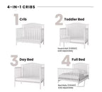 Ensemble de chambre de bébé Hampton Arch Top de Child Craft, 2 pièces, comprend un lit de bébé convertible 4-en-1 et une table à langer