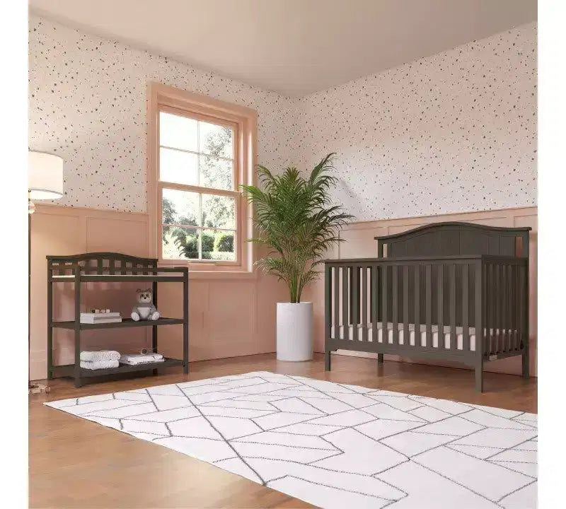 Ensemble de chambre de bébé Hampton Arch Top de Child Craft, 2 pièces, comprend un lit de bébé convertible 4-en-1 et une table à langer