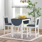 Ensemble de salle à manger 3 pièces, table à abattants extensibles avec 2 chaises, ensemble table de cuisine en bois d'hévéa robuste peu encombrant pour 2 personnes, maison, restaurant