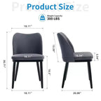 Lot de 6 chaises de salle à manger avec coussins moelleux et pieds en bois robustes. Idéales pour les salles à manger, les cuisines, les salons - gris foncé