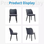 Lot de 6 chaises de salle à manger avec coussins moelleux et pieds en bois robustes. Idéales pour les salles à manger, les cuisines, les salons - gris foncé