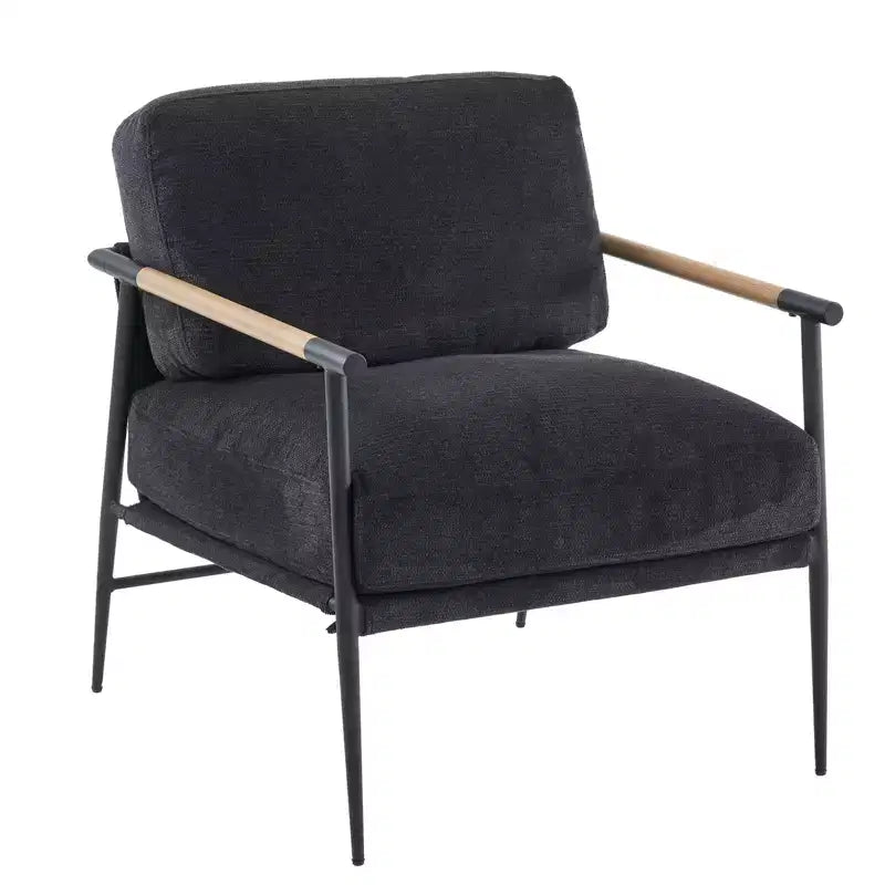 Chaise de Loisirs, Fauteuil de Salon Rembourré en Velours avec Pieds de Soutien et Accoudoirs, Montage Facile, pour Salle à Manger, Chambre d'amis, Salon, Cuisine, Lounge