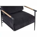 Chaise de Loisirs, Fauteuil de Salon Rembourré en Velours avec Pieds de Soutien et Accoudoirs, Montage Facile, pour Salle à Manger, Chambre d'amis, Salon, Cuisine, Lounge