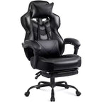 BALHAM TRADE-Luxury Gaming Chair High Back Office Chair with Footrest Massage Lumbar Support Reclining Computer Chair