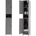 Acekool 66.9 Inch Tall Freestanding Storage Cabinet, Water-Resistant Double Doors, Adjustable Shelves, Organizer for Bathroom or Kitchen