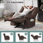Fauteuil inclinable à bascule TUYOHW pour adultes, fauteuil de salon avec 3 modes de relaxation, fauteuil pour salon, chambre, bureau, capacité de 150 kg