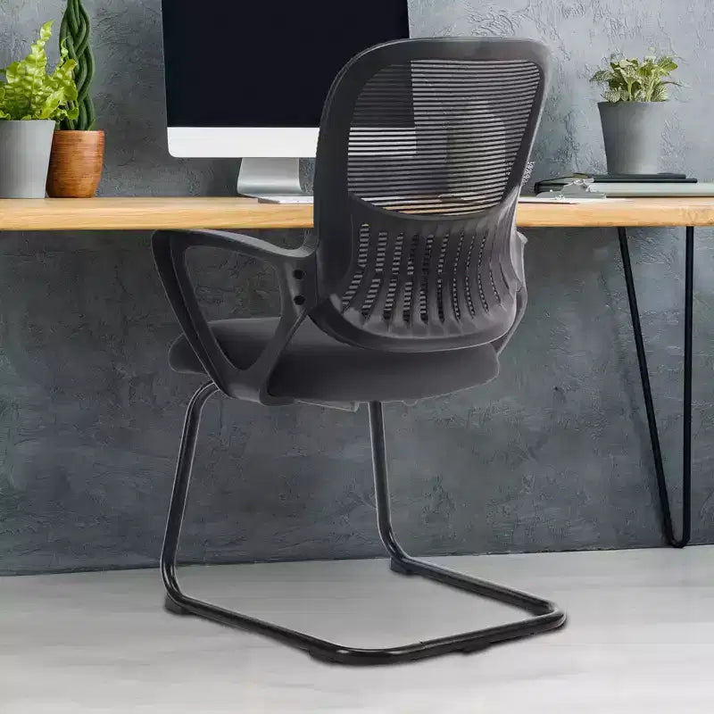 TUYOHW Chaise de Bureau Ergonomique avec Assise Rembourrée, Chaise Gaming avec Accoudoir et Support Lombaire, Chaises d'Ordinateur pour Salle de Lecture, Noir