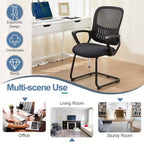TUYOHW Chaise de Bureau Ergonomique avec Assise Rembourrée, Chaise Gaming avec Accoudoir et Support Lombaire, Chaises d'Ordinateur pour Salle de Lecture, Noir
