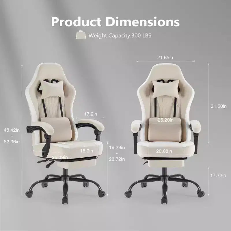 Chaise de bureau ergonomique TUYOHW avec accoudoirs rembourrés, chaise de jeu avec support lombaire, chaise roulante pivotante avec roulettes pour la maison, le bureau