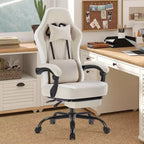 Chaise de bureau ergonomique TUYOHW avec accoudoirs rembourrés, chaise de jeu avec support lombaire, chaise roulante pivotante avec roulettes pour la maison, le bureau