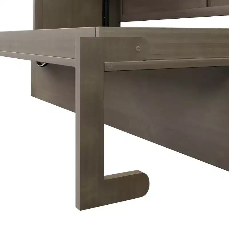 Lit escamotable double Whisen Elegant avec bureau et étagères de rangement
