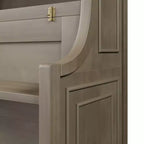 Lit escamotable double Whisen Elegant avec bureau et étagères de rangement
