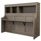 Lit escamotable double Whisen Elegant avec bureau et étagères de rangement