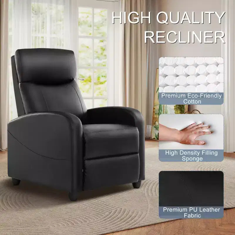 Fauteuil inclinable Zeus & Ruta avec poches latérales, réglable de 90 à 160°, et éponge haute résilience