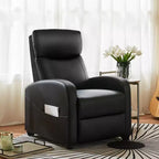 Zeus & Ruta Recliner Chair with Side Pockets, Adjustable 90 to 160, & High-Resilience Sponge