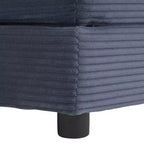 MAYEERTY 141.6 Canapé modulaire moderne en velours côtelé avec quatre oreillers pour salon bleu