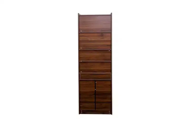 JVNOXK Bureau convertible pliable de 23 pouces avec étagère et tiroir de rangement, poste de travail multifonctionnel pour bureau à domicile, finition noyer